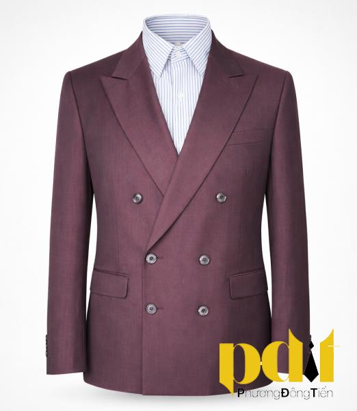 Áo Vest Nam Đỏ Rượu Cao Cấp – Vest Double Breasted Sang Trọng
