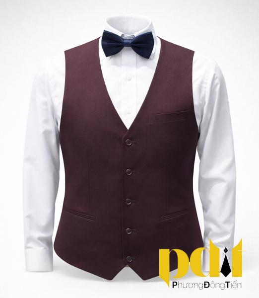 VESTON GILE ĐỎ RƯỢU