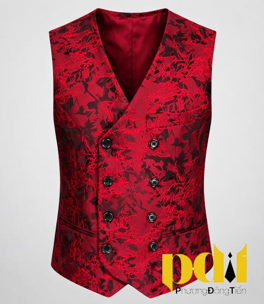 Áo Gile Vest Nam Đỏ Sang Trọng – Gile Vest Dự Tiệc Phong Cách Doanh Nhân