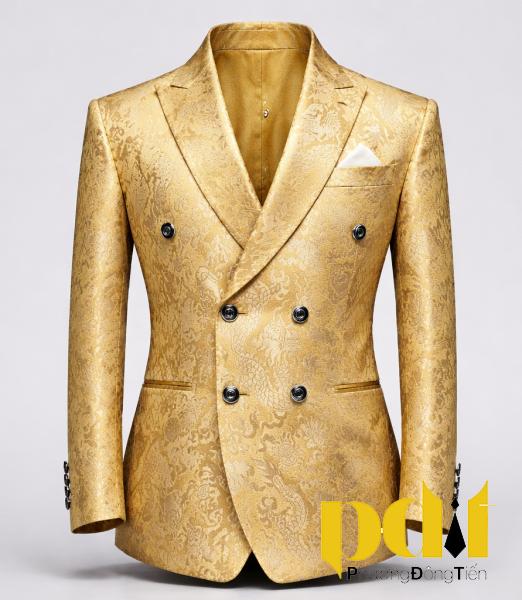 VESTON GẤM HOẠ TIẾT RỒNG THƯỢNG HẢI - PDT 15